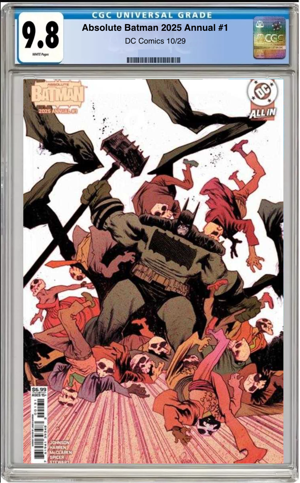 Comic book cover of Absolute Batman 2025 Annual #1 Cover C with CGC 9.8 grading label.