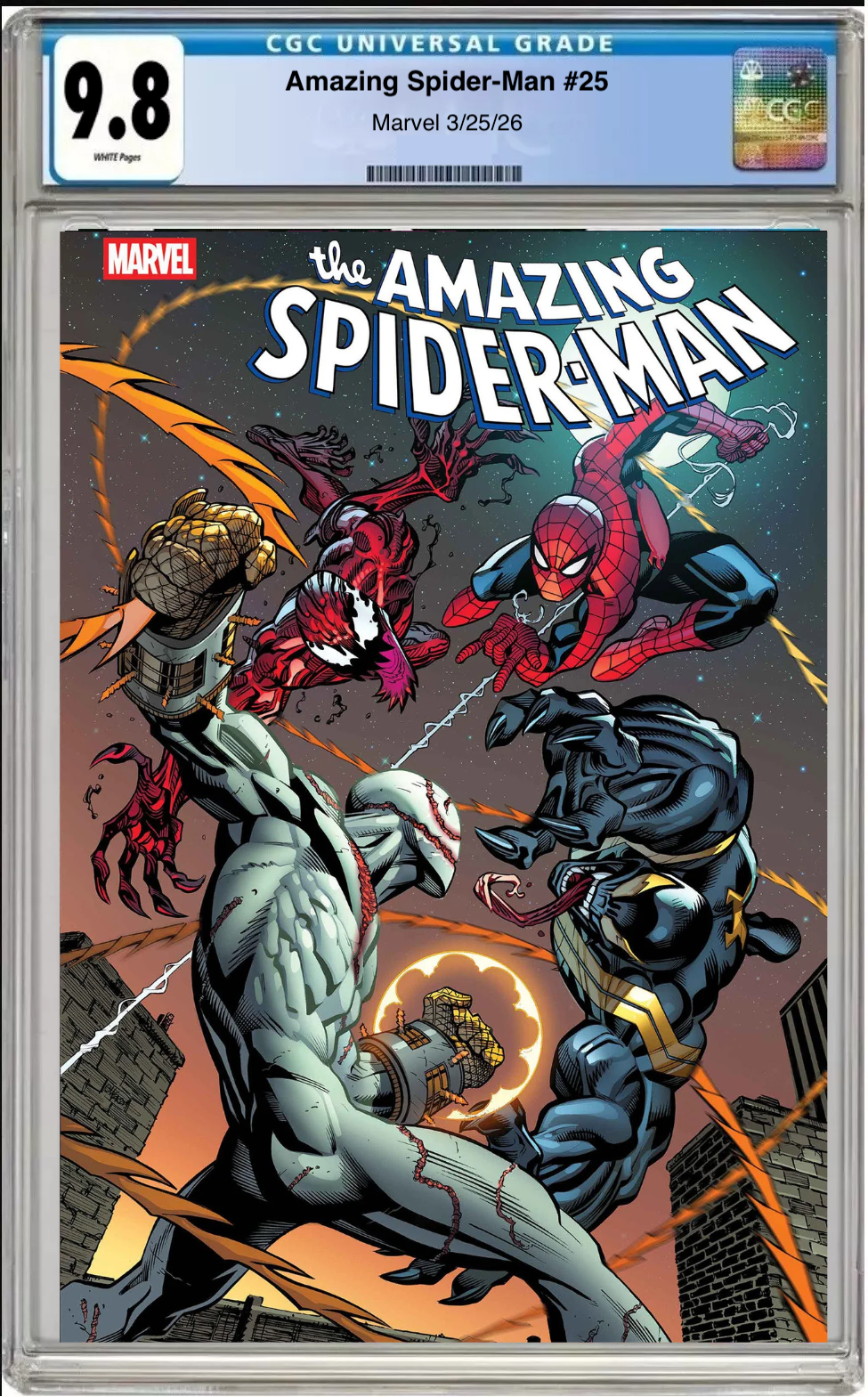Comic book cover of Amazing Spider-Man #25 Main Cover with CGC grading label.