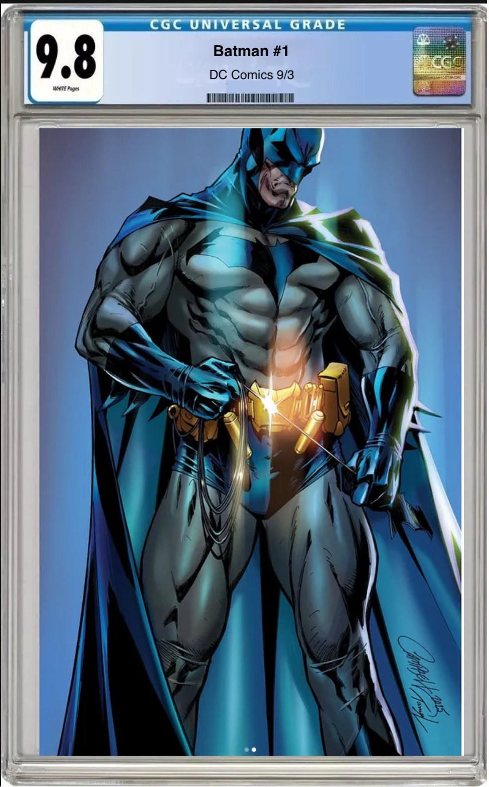 Comic book cover D of Batman #1 with CGC grading label