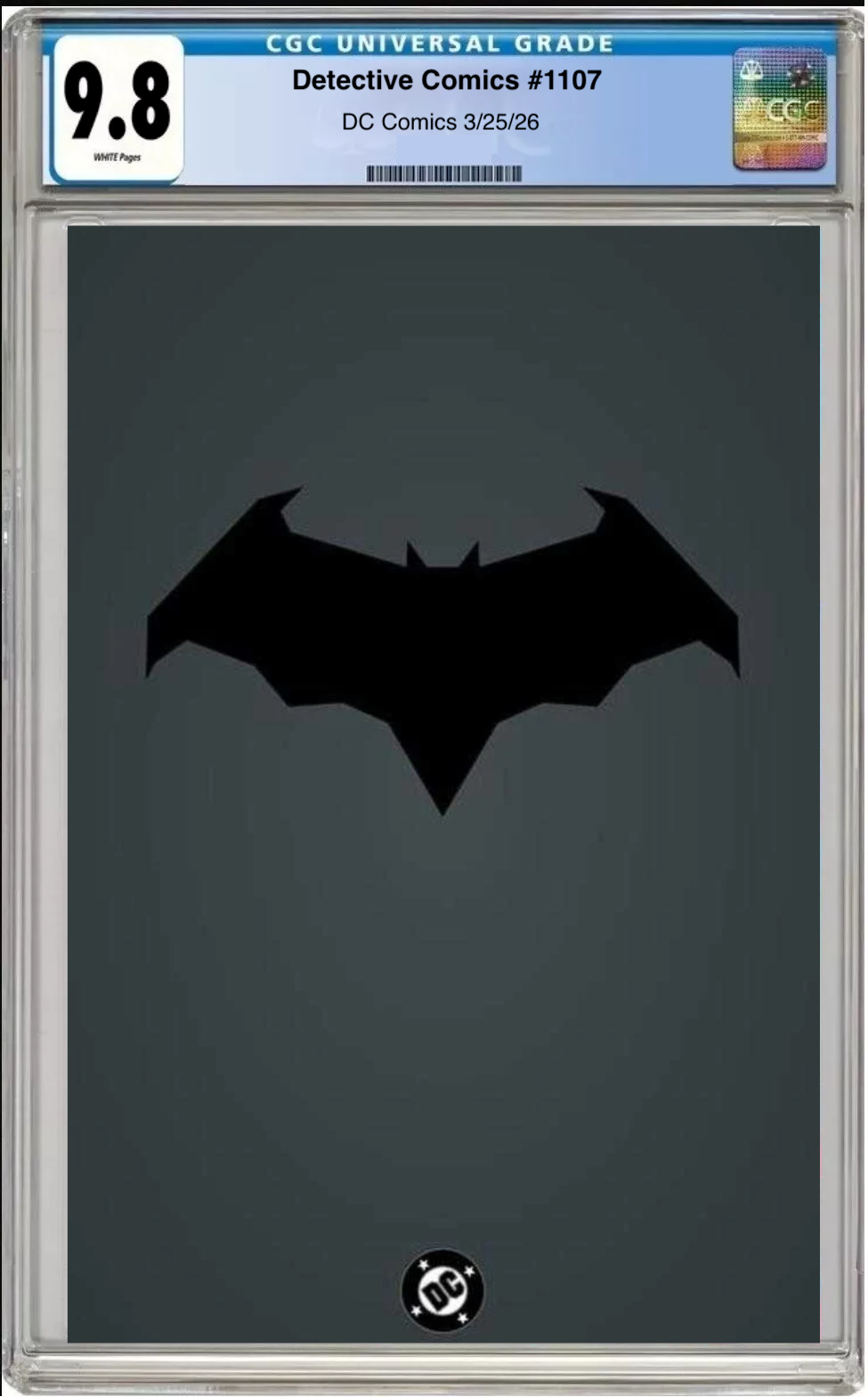 Comic book cover of Detective Comics #1107 Symbol Cover with CGC grading label.