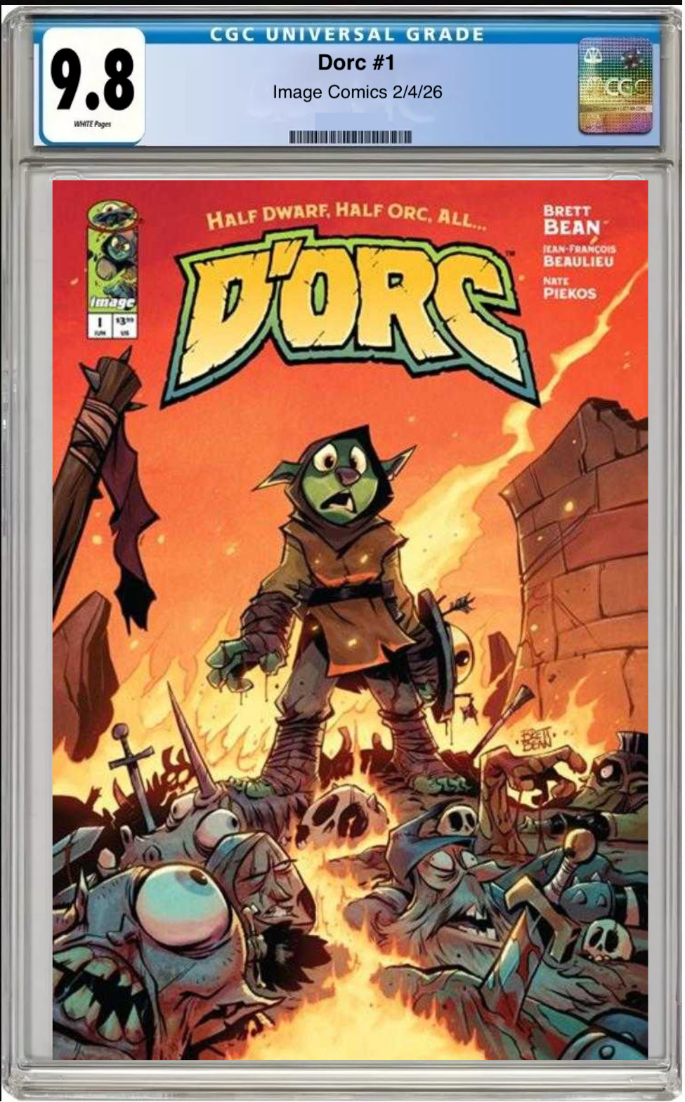 Comic book cover of D.O.R.C. #1 Cover A with CGC grading label