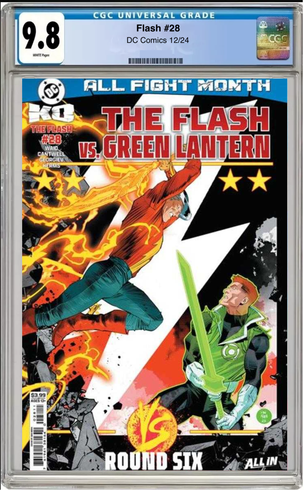 Comic book cover of Flash #28 Cover A with CGC grading label.