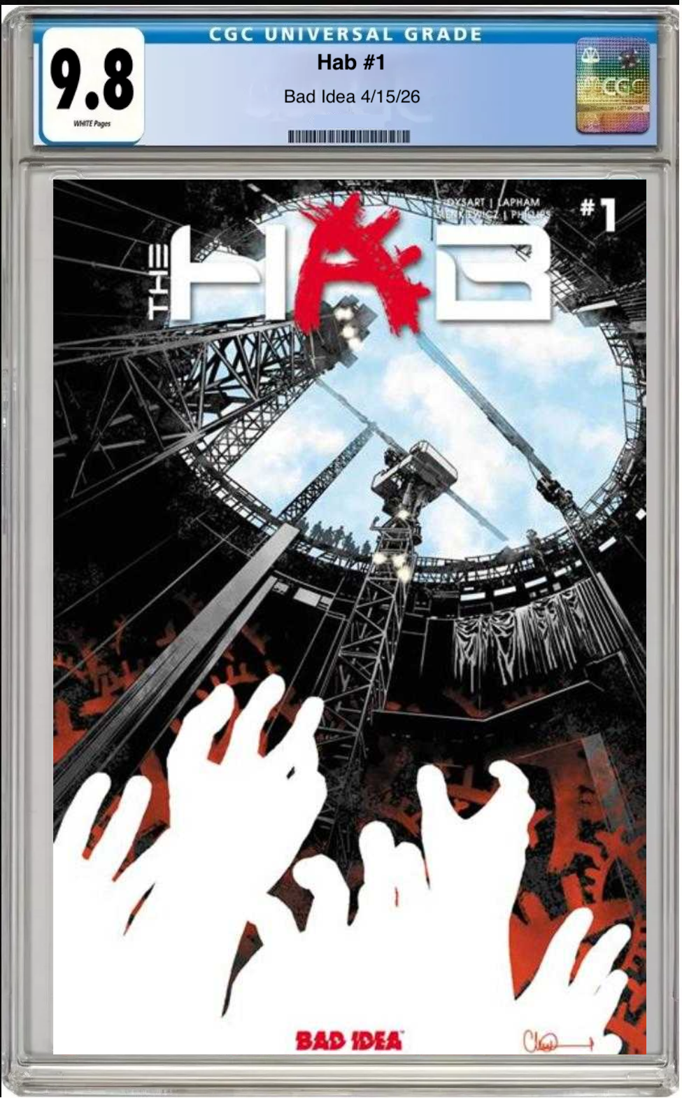 Comic book cover of HAB #1 Cover A with CGC grading label.