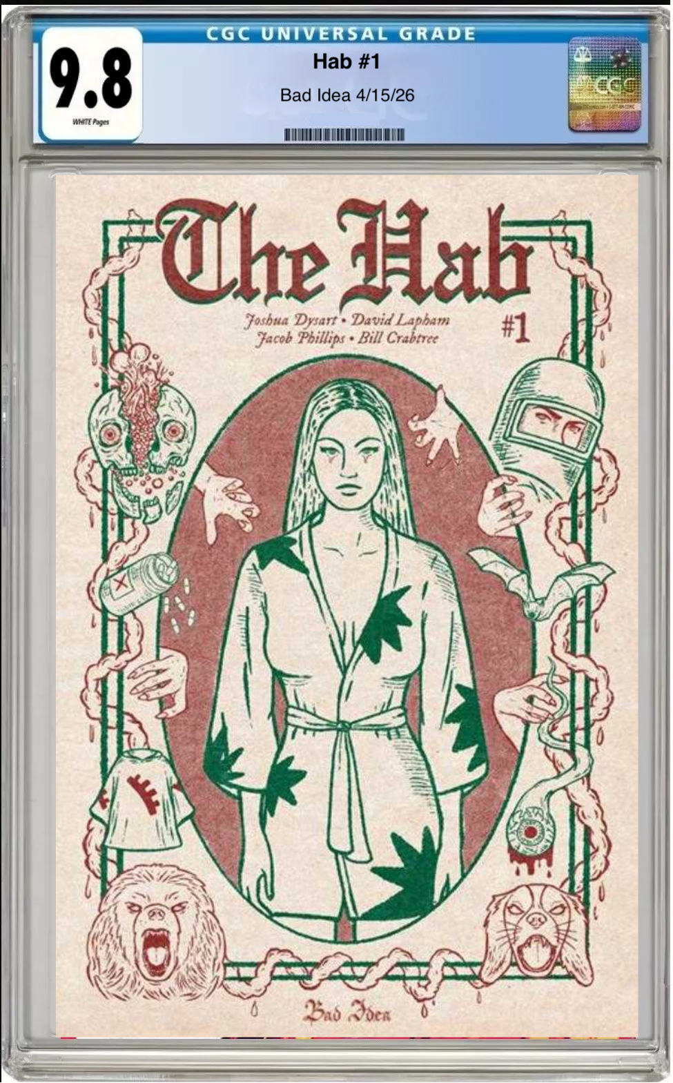 Comic book cover of HAB #1 Cover B with CGC grading label.
