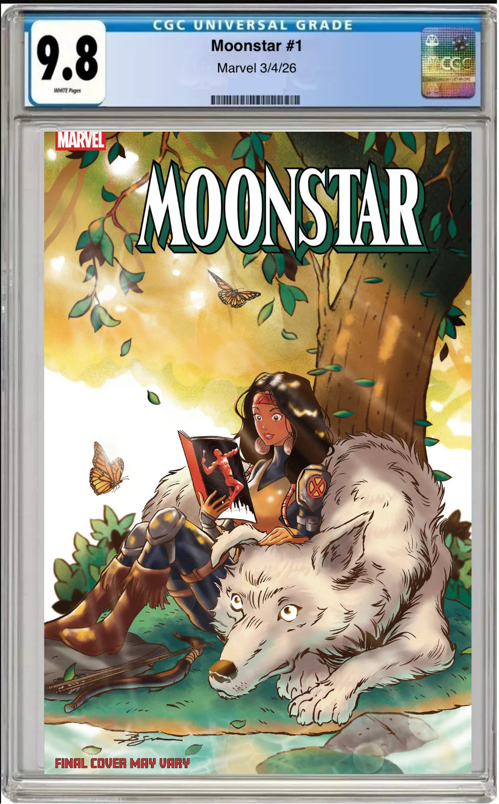 Comic book cover of Moonstar #1 Benjamin Su Marvel Comics Presents Cover with CGC grading label.