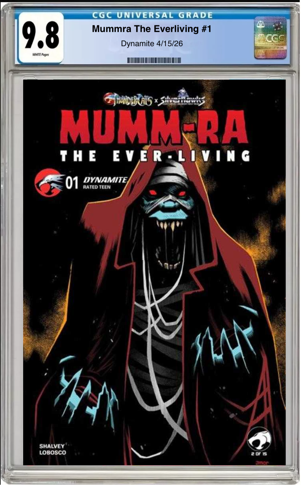 Comic book cover of Mumm-Ra the Everliving #1 Cover C with CGC grading label.


