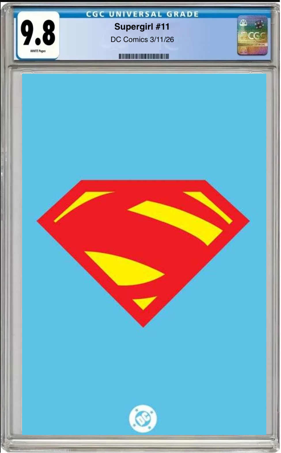 Comic book cover of Supergirl #11 Symbol Cover with CGC grading label.